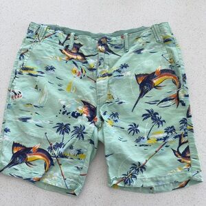 Polo by Ralph Lauren Green Tropical Print Shorts